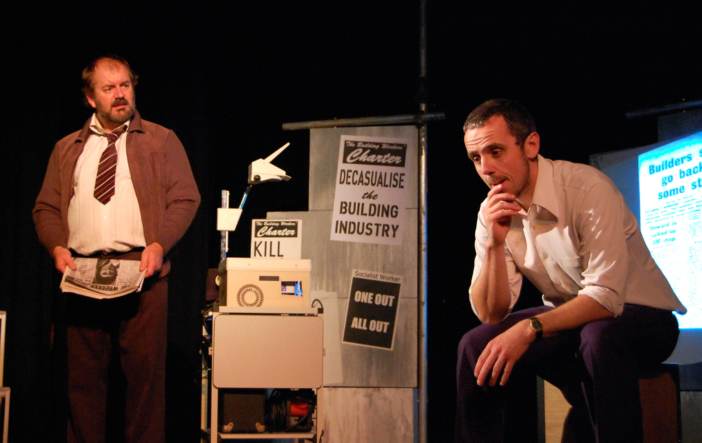 A still from the play 'United we stand'
