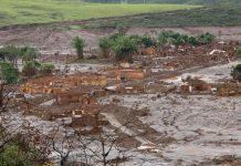 Collapsed Brazilian dam in Mariana province