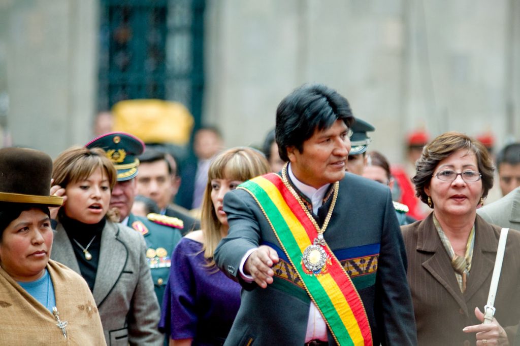 Evo Morales in 2008. Keywords: Bolivia elections election coup coup d'etat US right wing