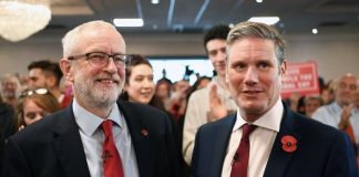 Jeremy Corbyn and Keir Starmer. Keywords: antisemitism anti-semitism Labour Party racist racism