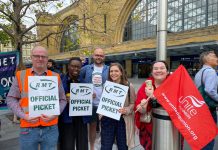 Stikers and suppoeters at King's Cross, London