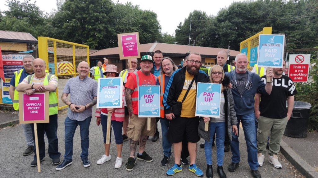 Strikers on the picket line