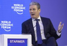 A picture of Keir Starmer at the World Economic Forum.