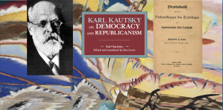 Lewis's book with an image of Kautsky and the Erfurt Program